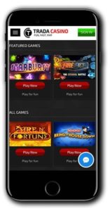 trada casino mobile review