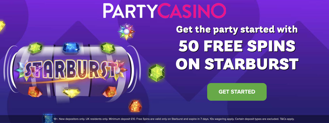 party casino starburst UK